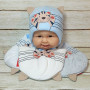 К-3441 MAGROF(38-42р.теплая шапка для новорожденных)