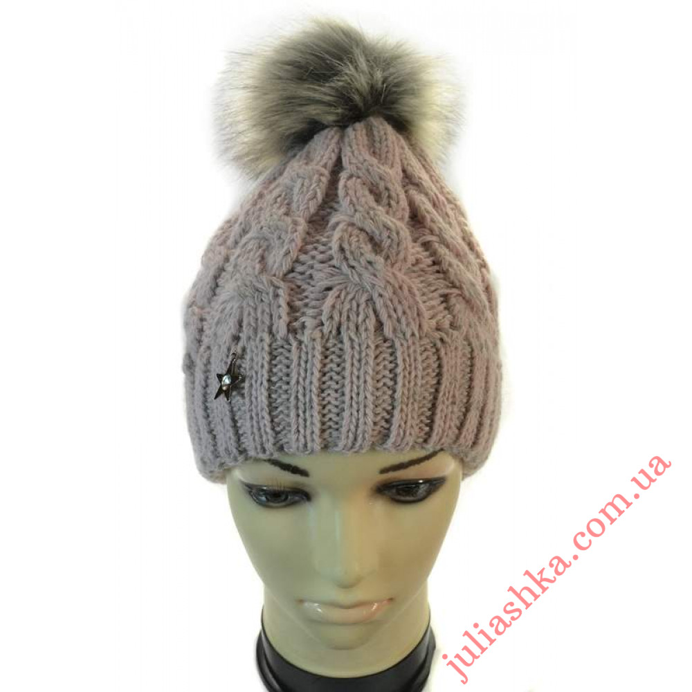 1336 AGBO(52-54р.зимняя вязаная шапка)