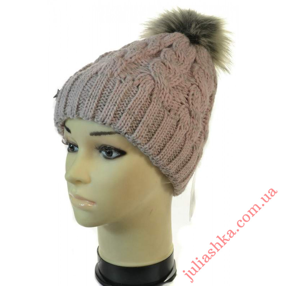 1336 AGBO(52-54р.зимняя вязаная шапка)