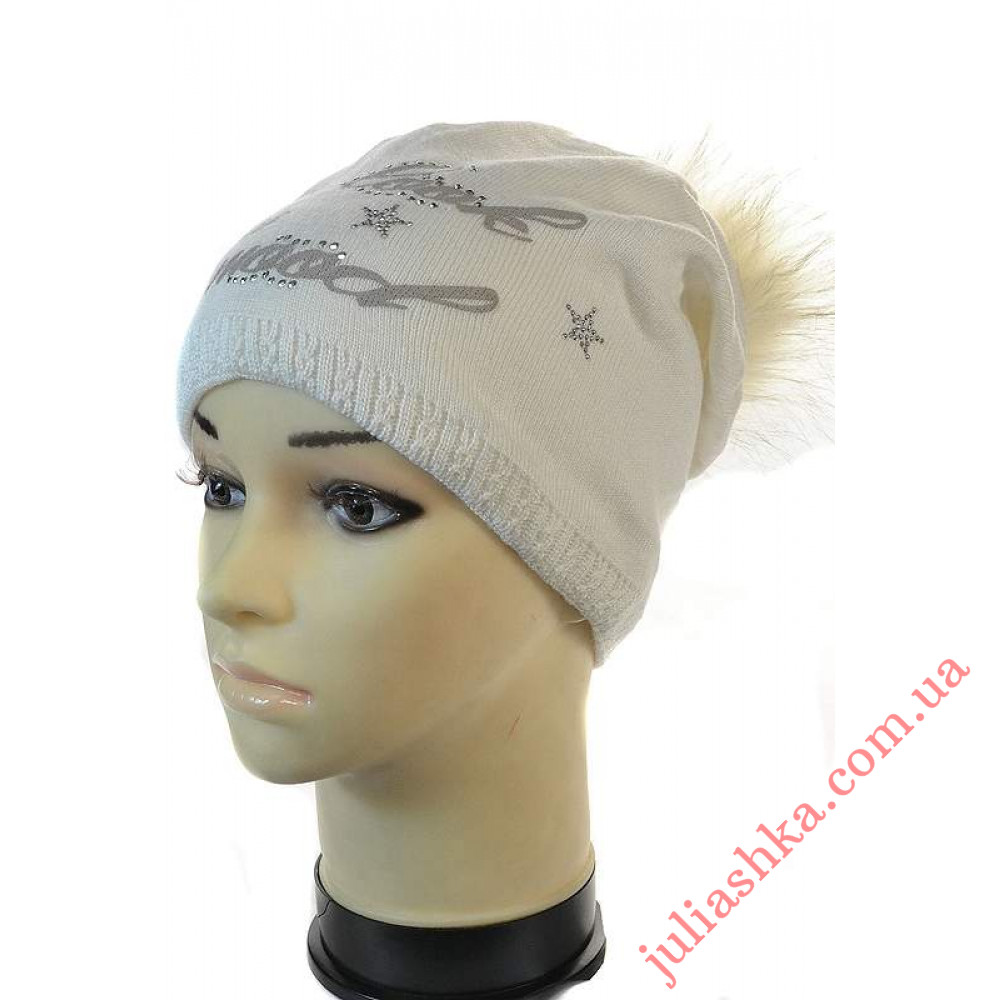 1289 AGBO(52-54р.зимняя вязаная шапка)