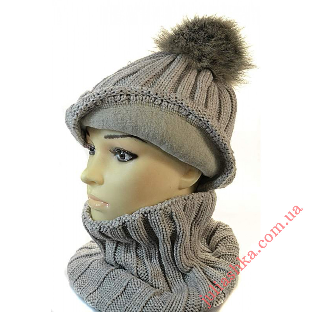 1309 AGBO(52-54р.зимний вязаный комплект)