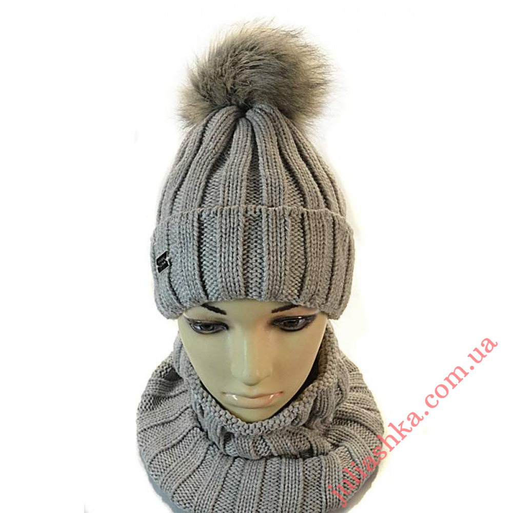 1309 AGBO(52-54р.зимний вязаный комплект)