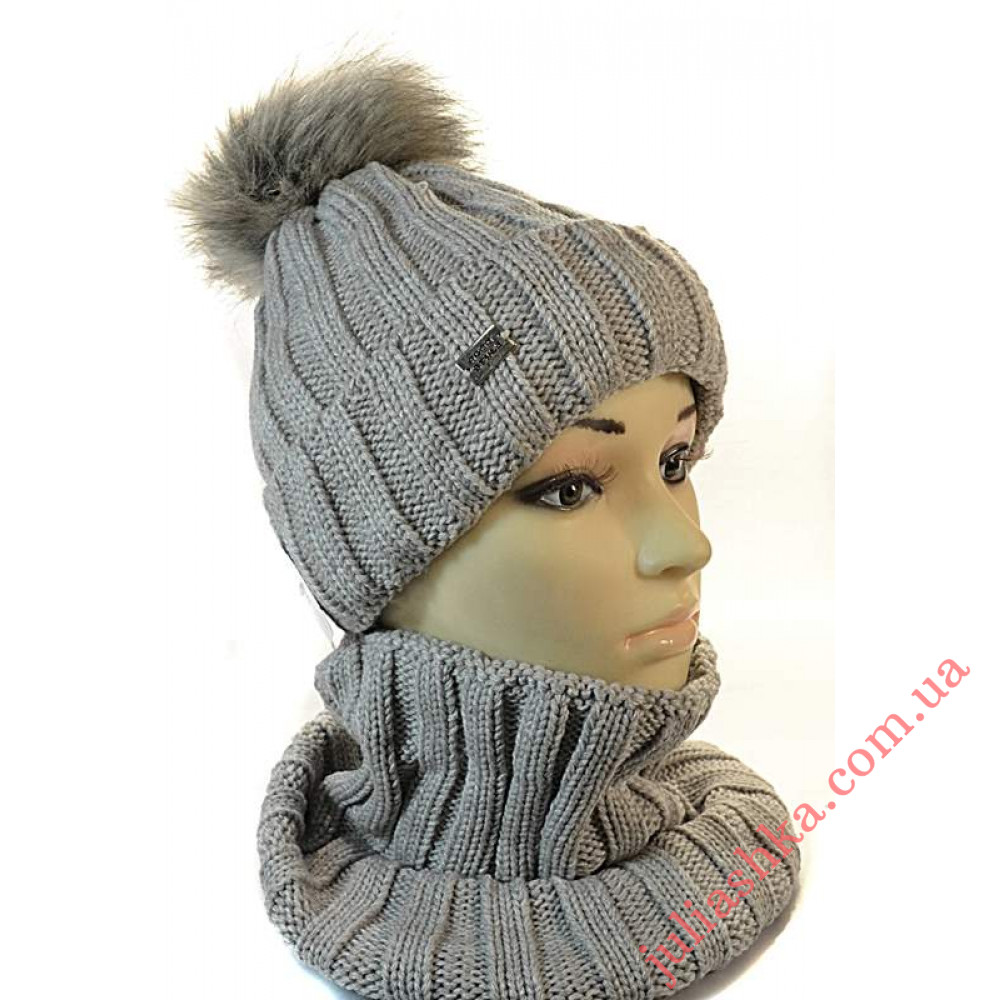 1309 AGBO(52-54р.зимний вязаный комплект)