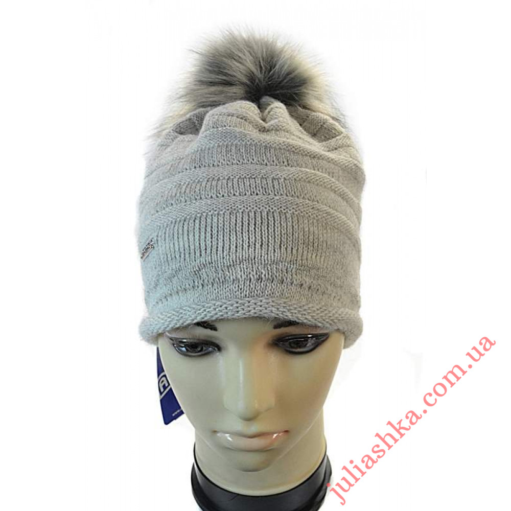 1366 AGBO(52-54р. зимняя вязаная шапка)