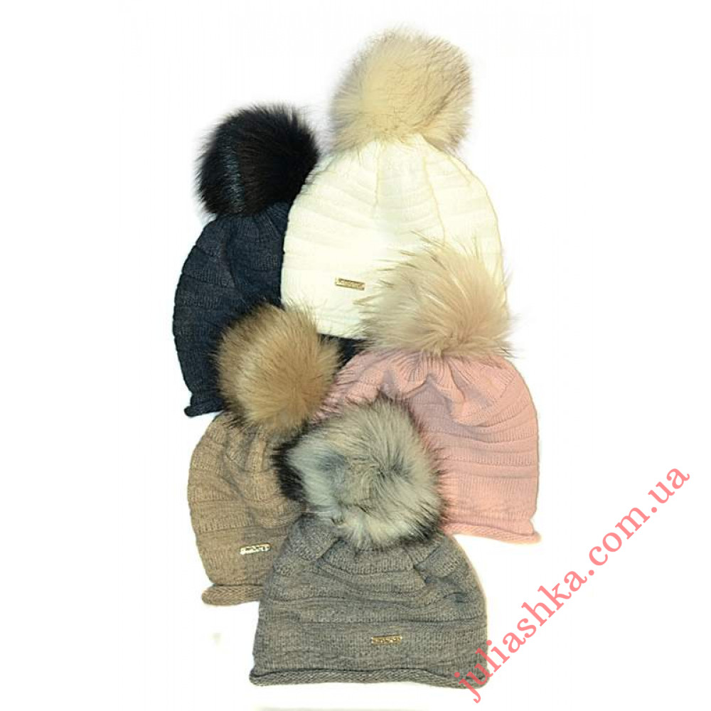 1366 AGBO(52-54р. зимняя вязаная шапка)