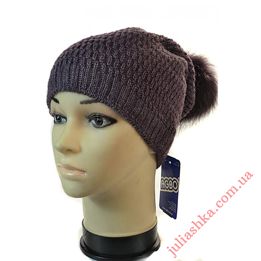 1383 AGBO(50-52р.зимняя вязаная шапка)