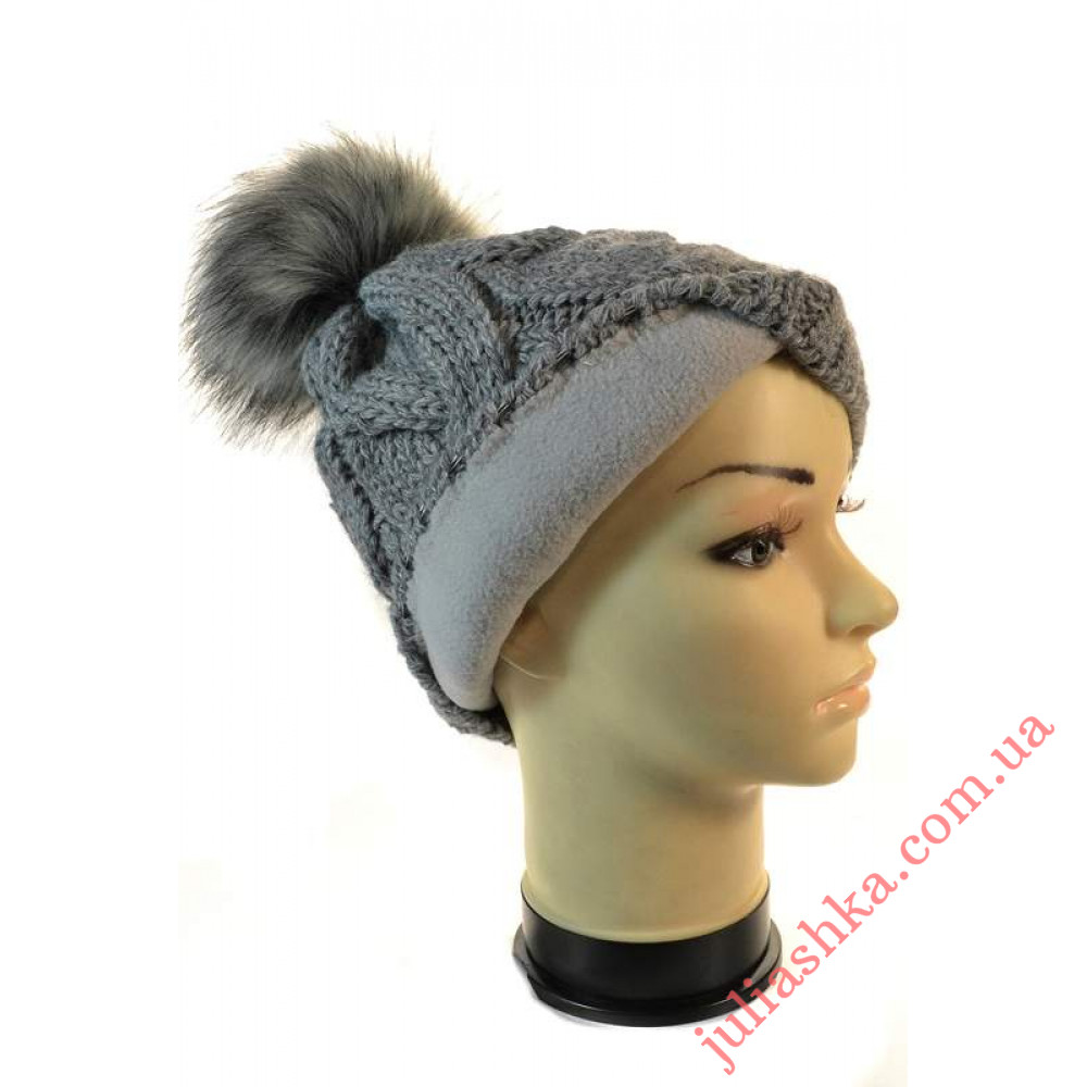 3408 VEILO(54-56р.зимова в'язана шапка)