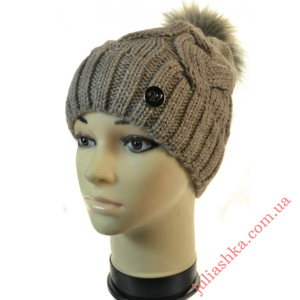 3408 VEILO(54-56р.зимова в'язана шапка)