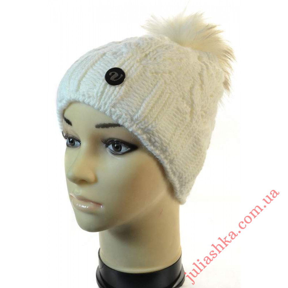 3415 VEILO(52-56р.зимняя вязаная шапка)