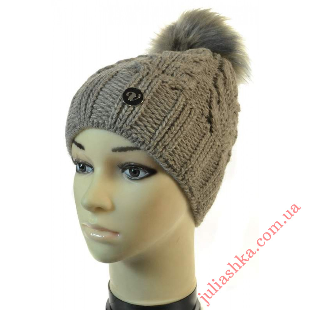 3415 VEILO(52-56р.зимова в'язана шапка)