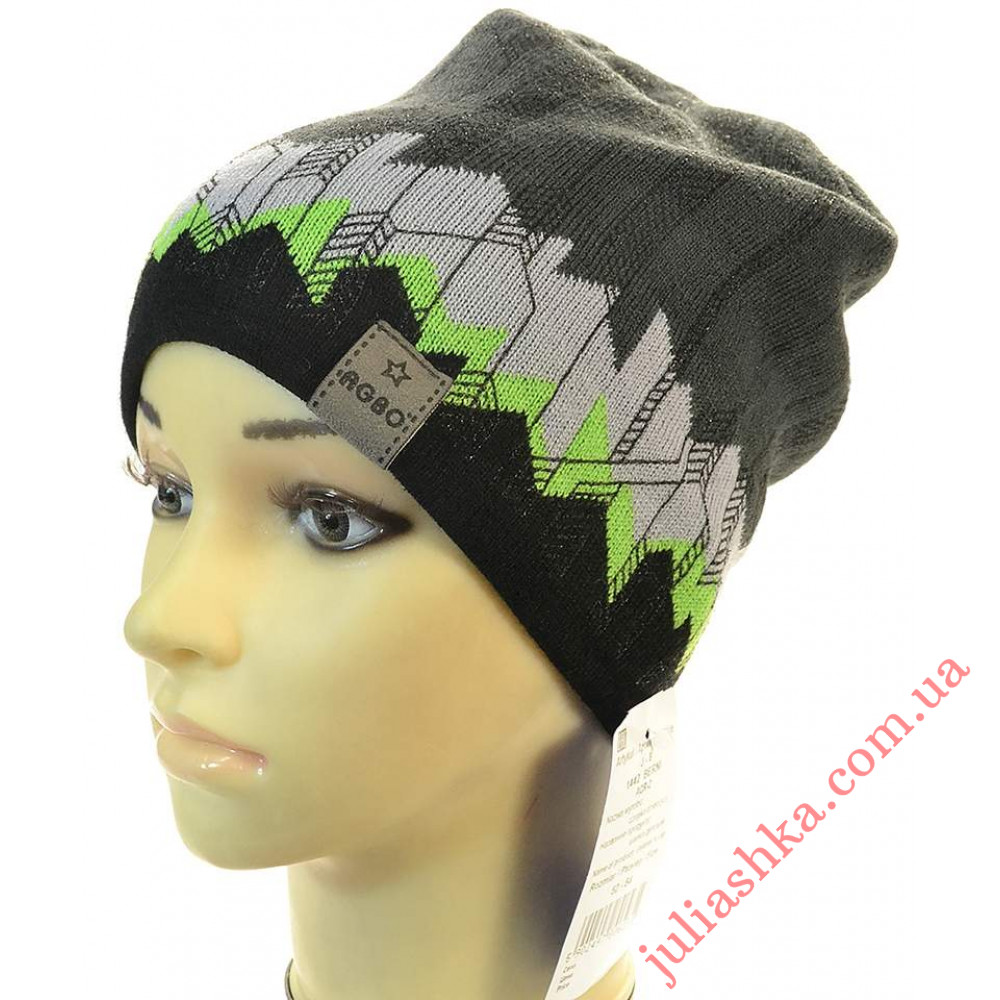 1442 AGBO(52-54р.подростковая вязаная шапка)