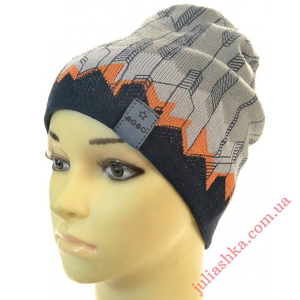 1442 AGBO(52-54р.подростковая вязаная шапка)