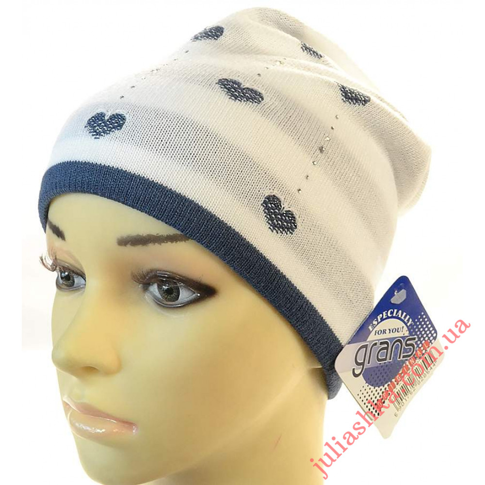 K451-D GRANS(50-52р.детская вязаная шапка)