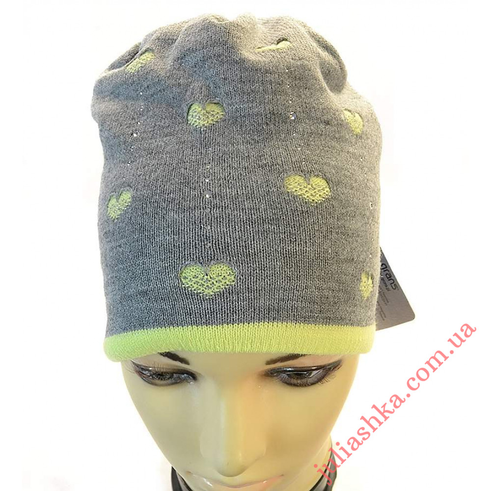 K451-D GRANS(50-52р.детская вязаная шапка)