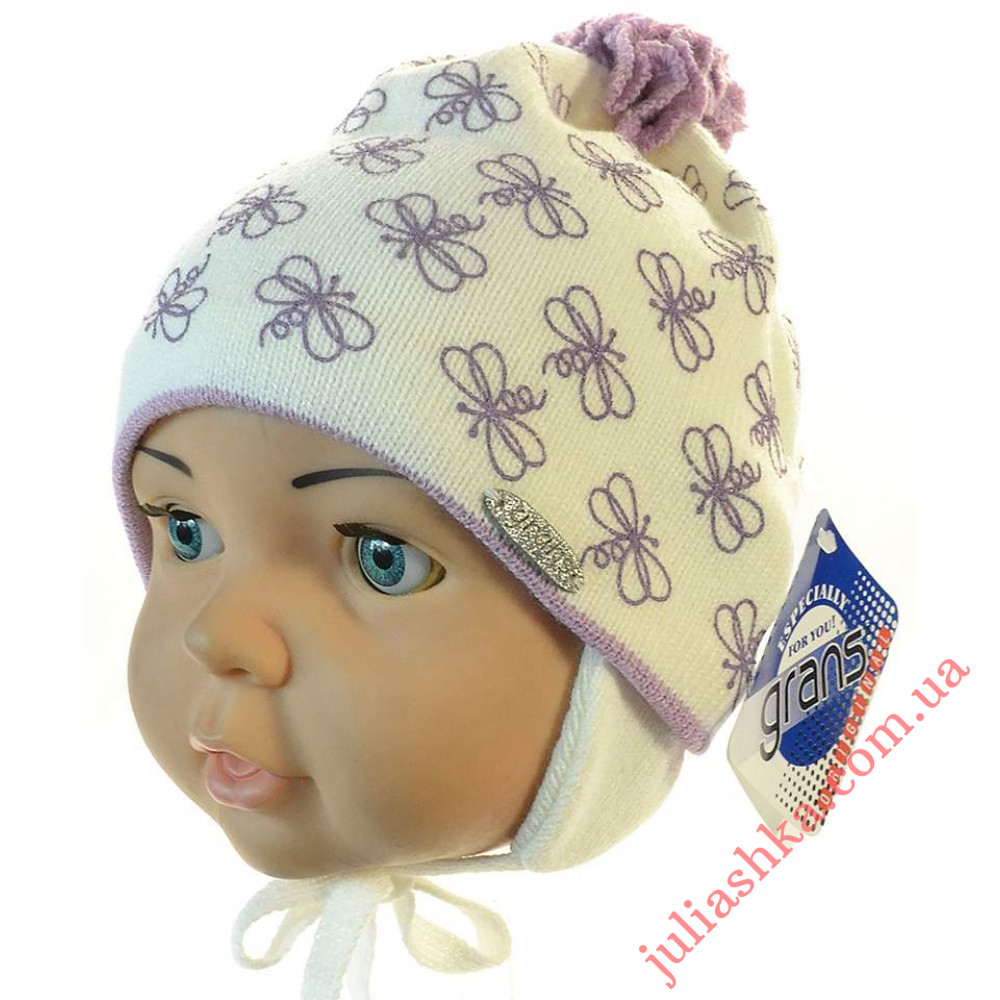 Ku326-D GRANS(44-46р.дитяча в’язана шапка)