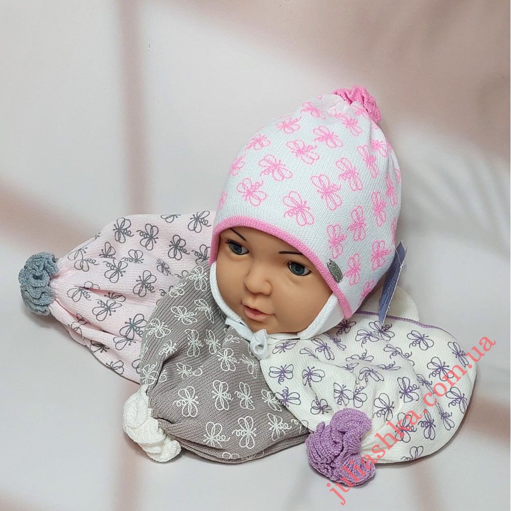 Ku326-D GRANS(44-46р.детская вязаная шапка)