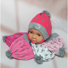 Ku337-D GRANS(46-48р.детская вязаная шапка)