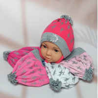 Ku337-D GRANS(46-48р.дитяча в’язана шапка)