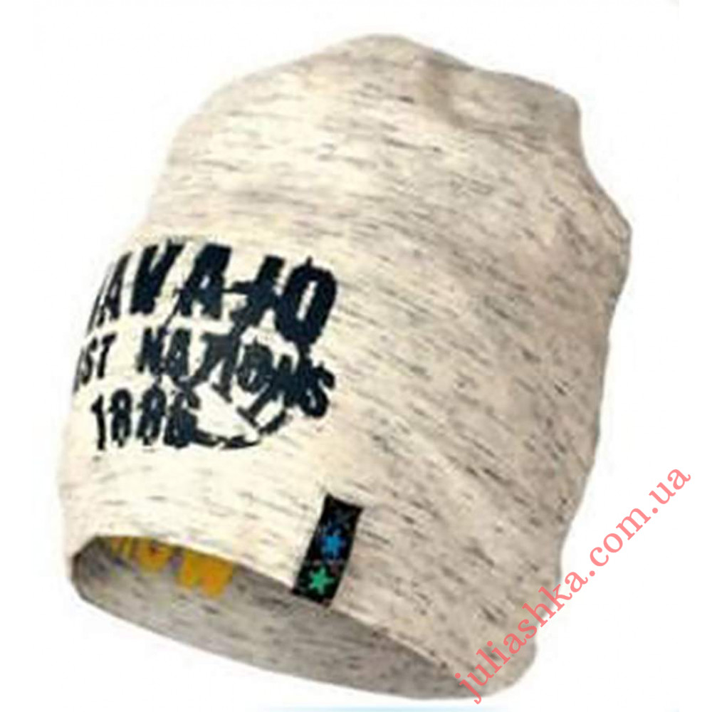 Мітя ELF-KIDS(48-54р.трикотажна шапка 2 в 1)