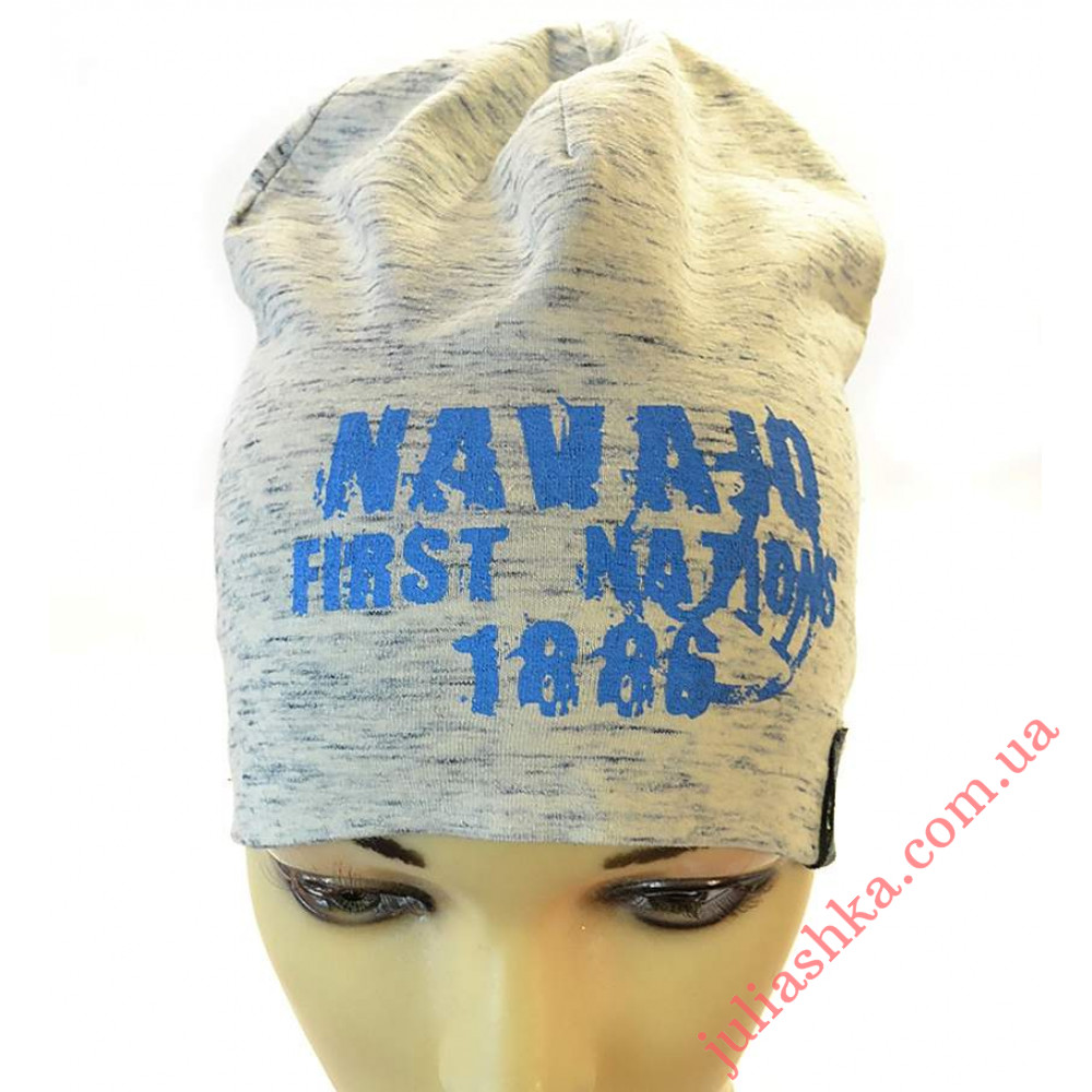 Мітя ELF-KIDS(48-54р.трикотажна шапка 2 в 1)