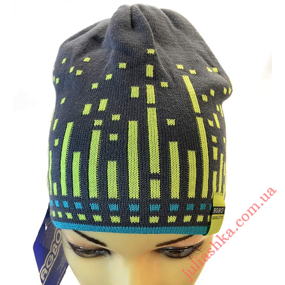 1593 AGBO(46-48р.детская вязаная шапка)