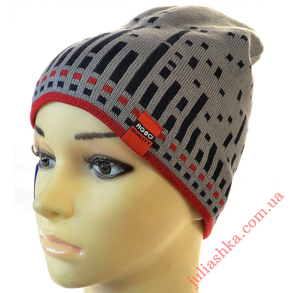1593 AGBO(46-48р.детская вязаная шапка)