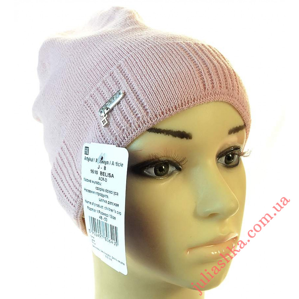 1610 AGBO(48-50р.детская вязаная шапка)