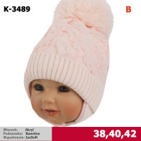 K-3489 MAGROF(38-42р.зимова в'язана шапка) K-3489 MAGROF(38-42р.зимова в'язана шапка)