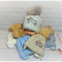 K-3494м. MAGROF(38-42р.зимова в'язана шапочка)