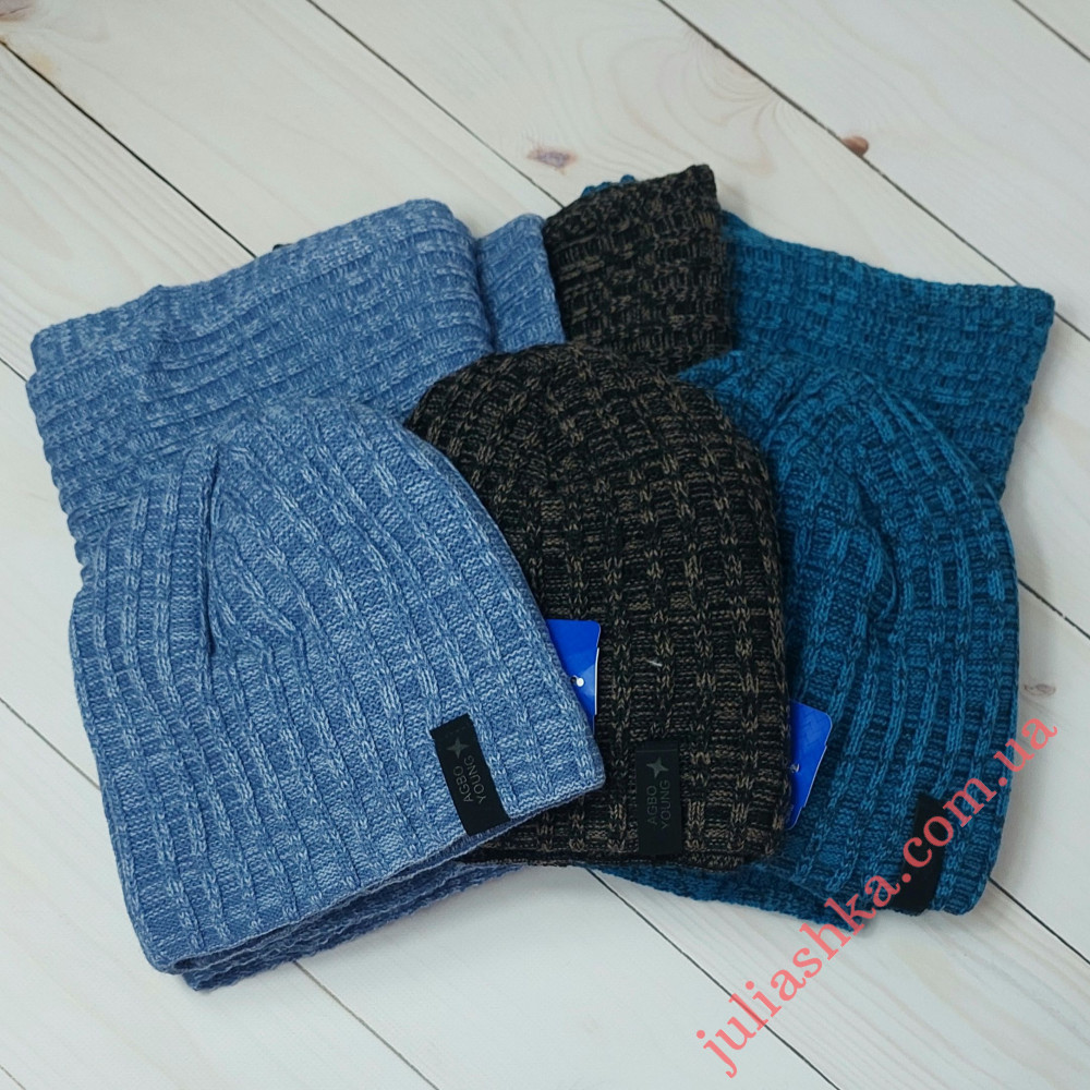 1653 AGBO(50-52р.зимний вязаный комплект)