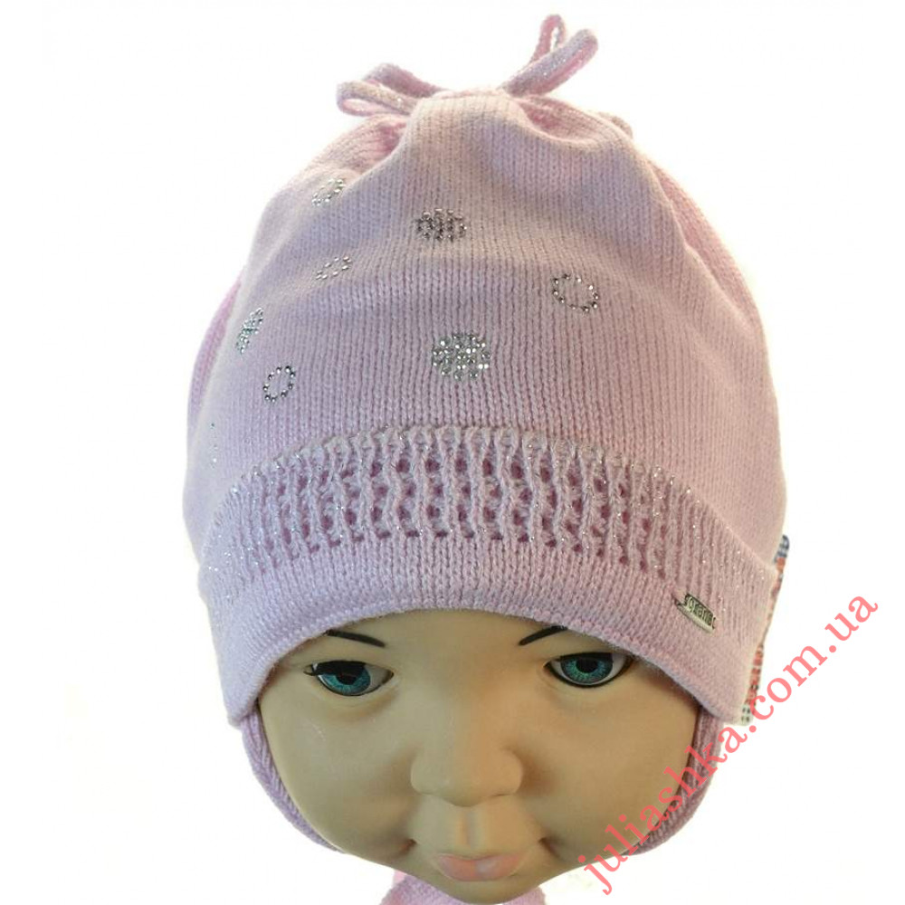 Ku385-D GRANS(44-46р.детская вязаная шапка)