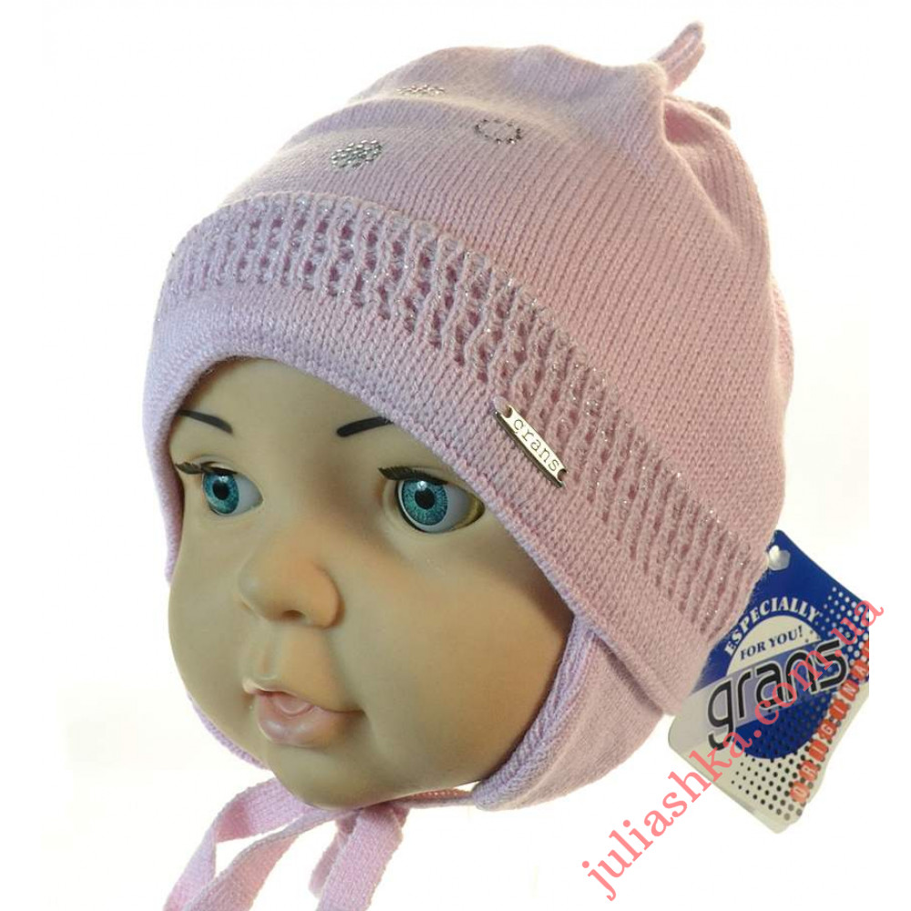 Ku385-D GRANS(44-46р.дитяча в’язана шапка)