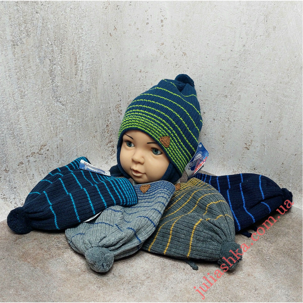 Ku416-D GRANS(50-52р.детская вязаная шапка)