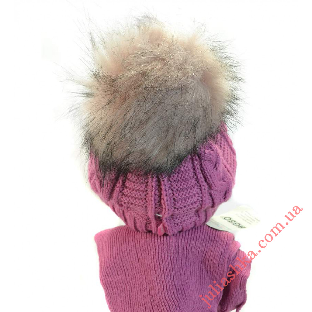 908 AGBO(46-48р.зимний вязаный комплект)