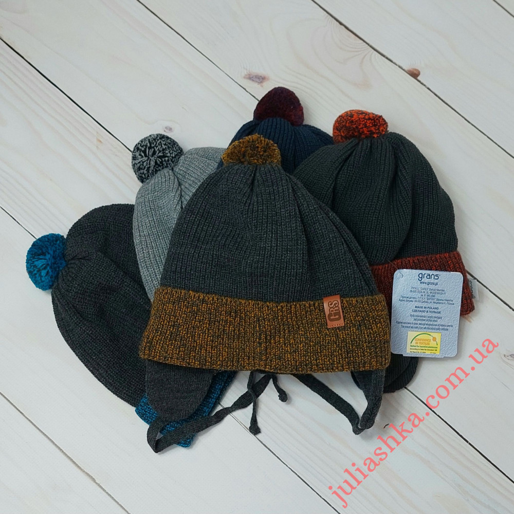 Ku440-D GRANS(48-50р.дитяча в’язана шапка)