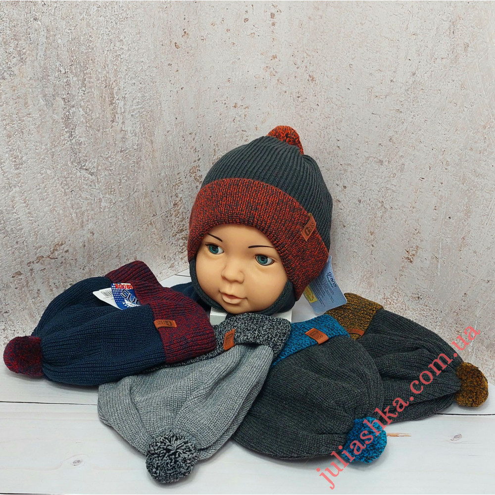 Ku440-D GRANS(48-50р.детская вязаная шапка)