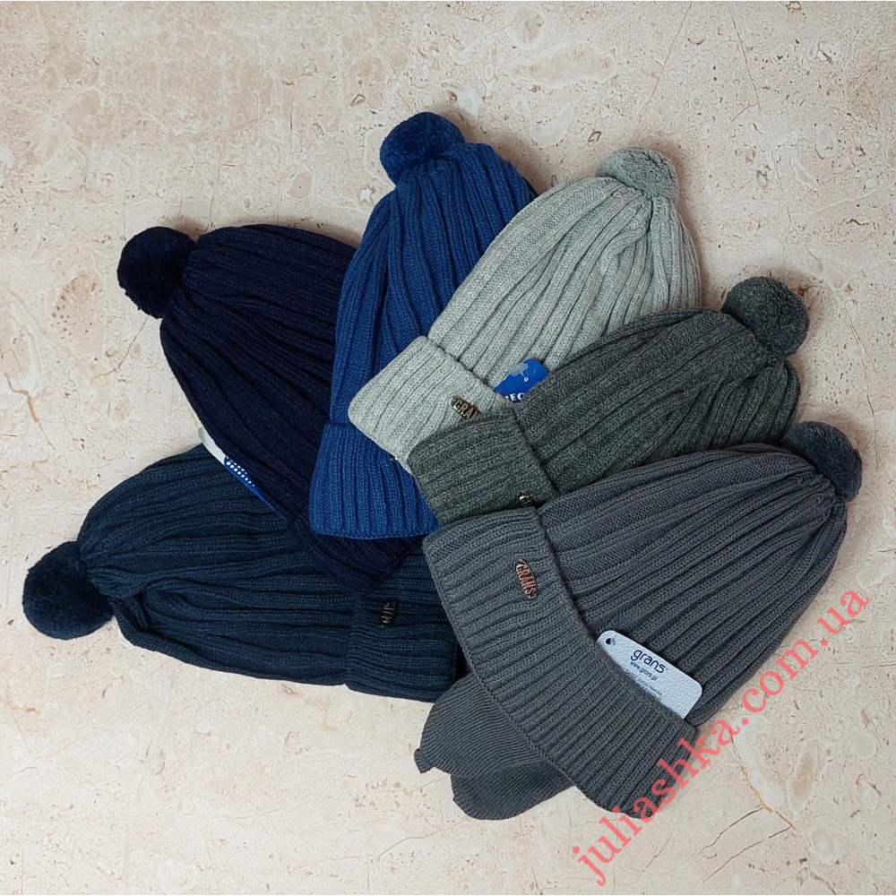 Ku445-D GRANS(50-52р.дитяча в’язана шапка)