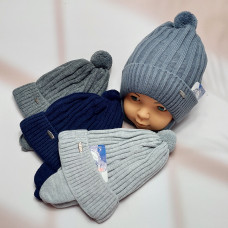 Ku445-D GRANS(50-52р.детская вязаная шапка)