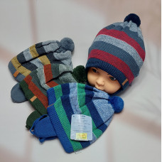 Ku448-D GRANS(50-52р.детская вязаная шапка)