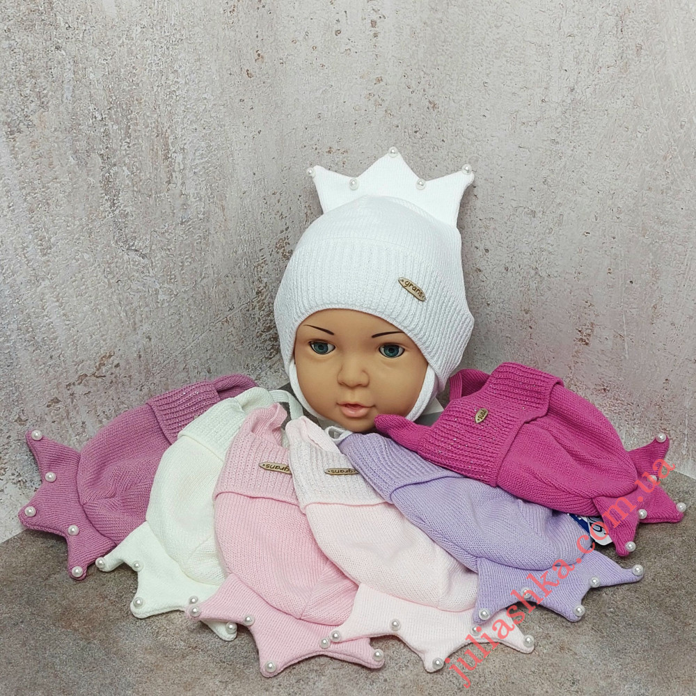 Ku463-D GRANS(42-44р.детская вязаная шапка)