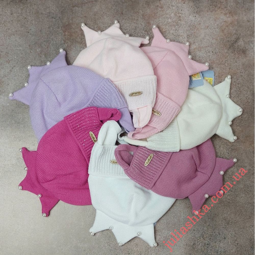 Ku463-D GRANS(42-44р.детская вязаная шапка)