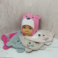 Ku467-D GRANS(46-48р.дитяча в’язана шапка)