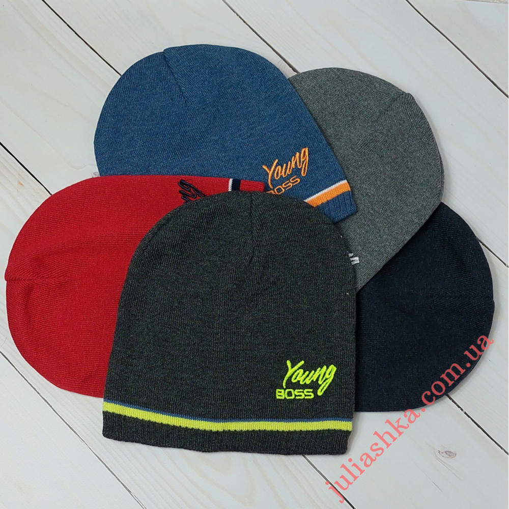 2805 AGBO(46-48р.детская вязаная шапка)