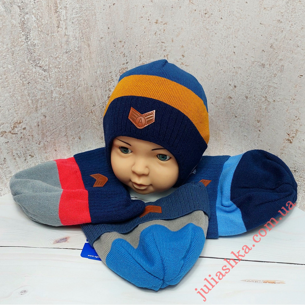 2801 AGBO(46-48р.детская вязаная шапка)