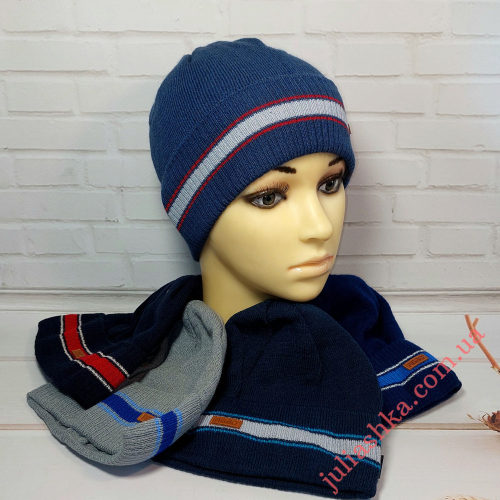 2737 AGBO(48-50р.детская вязаная шапка)