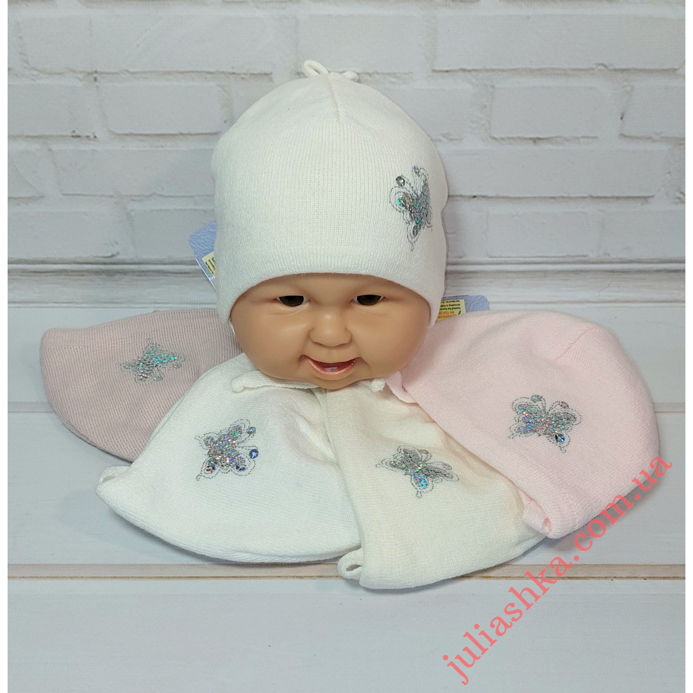 Ku452-D GRANS(36-38р.детская вязаная шапка)