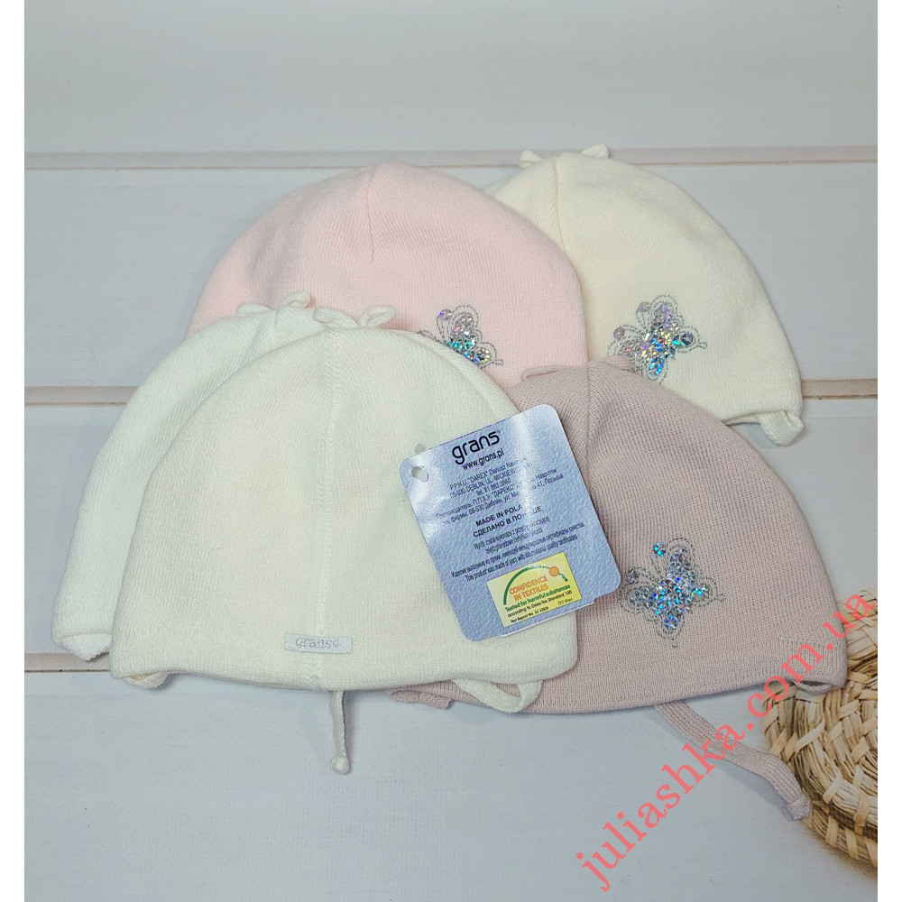 Ku452-D GRANS(36-38р.детская вязаная шапка)