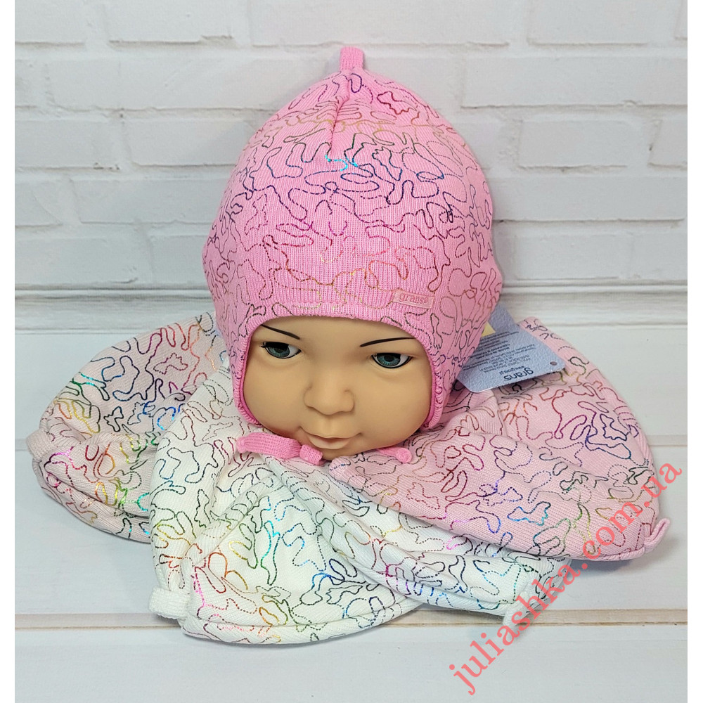 Ku457-D GRANS(40-42р.детская вязаная шапка)