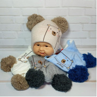 K-3631 MAGROF(38-42р.зимняя вязаная шапка)