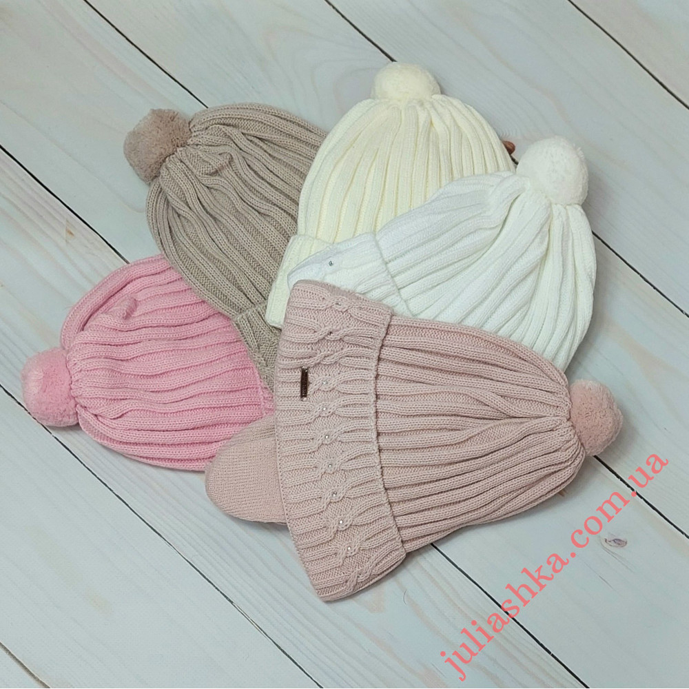 Ku489-D GRANS(46-48р.детская вязаная шапка)